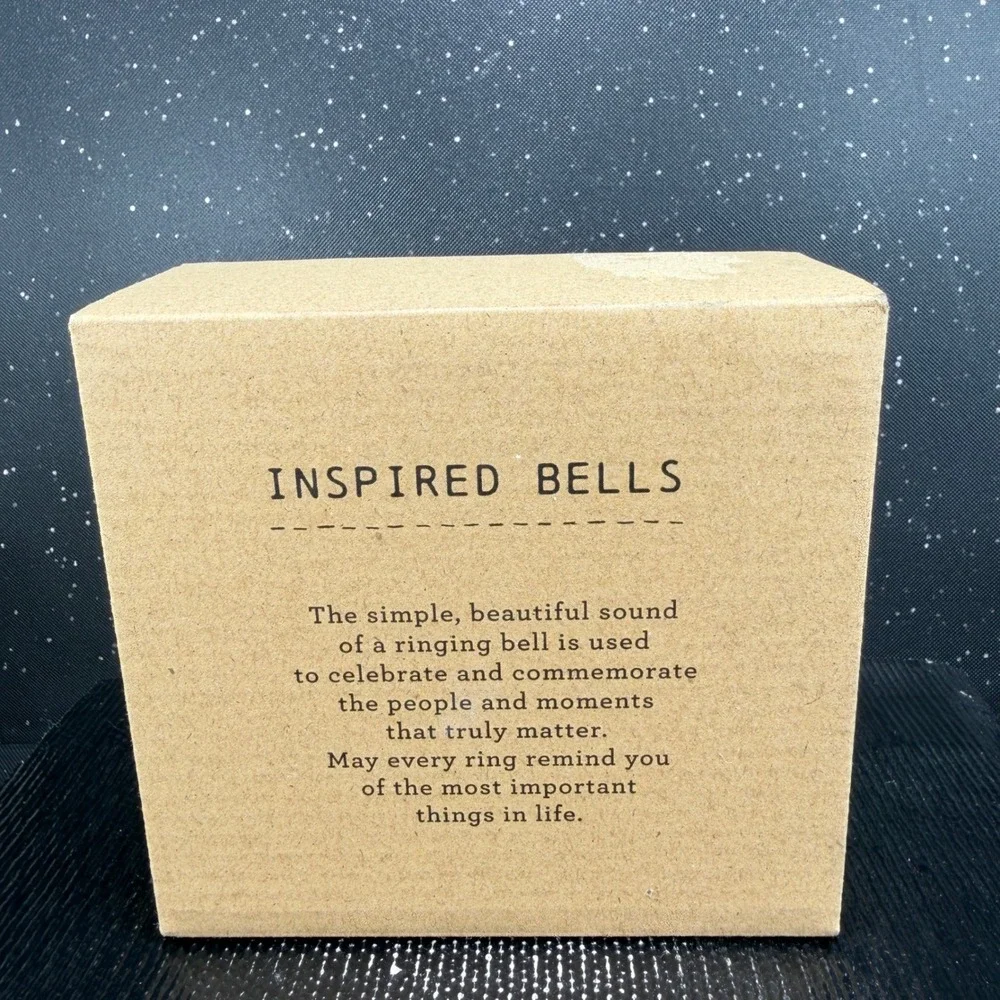 DEMDACO Inspired Bell Remembrance Ceramic Stoneware Heart Charm Cream White 3in